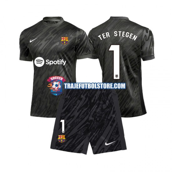 Camiseta 3ª FC Barcelona Ter Stegen 1 Portero Niño 2024-2025 Manga Corta