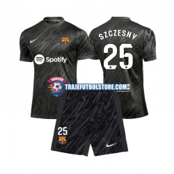 Camiseta 2ª FC Barcelona Wojciech Szczesny 25 Portero Niño 2024-2025 Manga Corta