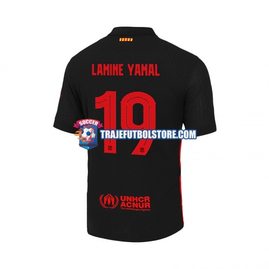 Camiseta 2ª FC Barcelona LAMINE YAMAL 19 UCL Font Hombre 2024-2025 Manga Corta