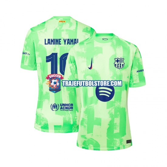 Camiseta 3ª FC Barcelona LAMINE YAMAL 19 UCL Font Hombre 2024-2025 Manga Corta