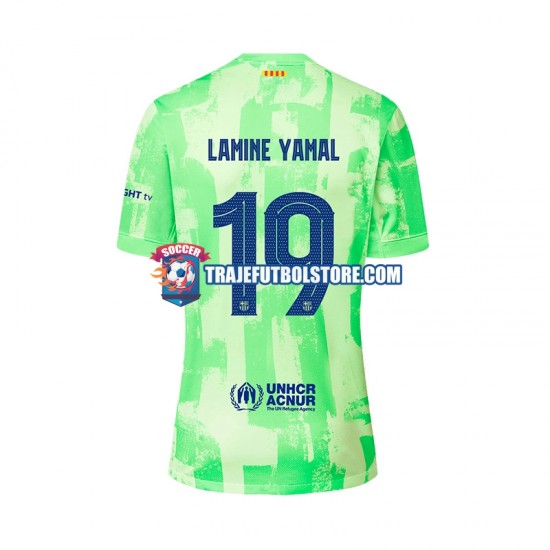 Camiseta 3ª FC Barcelona LAMINE YAMAL 19 UCL Font Hombre 2024-2025 Manga Corta