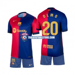 Camiseta 1ª FC Barcelona Olmo 20 Niño 2024-2025 Manga Corta