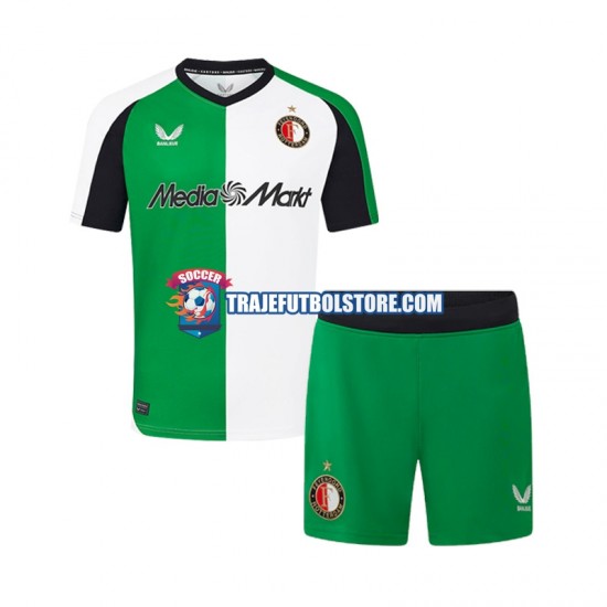 Camiseta 3ª Feyenoord Rotterdam Niño 2024-2025 Manga Corta