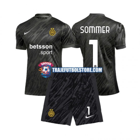 Camiseta 3ª Inter Milan Yann Sommer 1 Portero Niño 2024-2025 Manga Corta