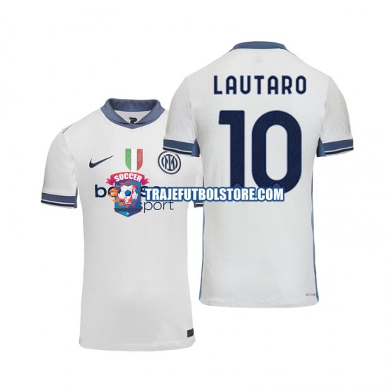 Camiseta 2ª Inter Milan Lautaro 10 Hombre 2024-2025 Manga Corta
