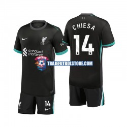 Camiseta 2ª Liverpool Chiesa 14 Niño 2024-2025 Manga Corta