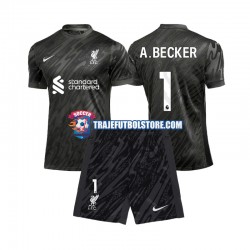 Camiseta 1ª Liverpool Alisson Becker 1 Portero Niño 2024-2025 Manga Corta