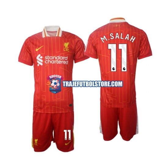 Camiseta 1ª Liverpool M.Salah 11 Niño 2024-2025 Manga Corta