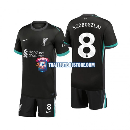 Camiseta 2ª Liverpool Szoboszlai 8 Niño 2024-2025 Manga Corta
