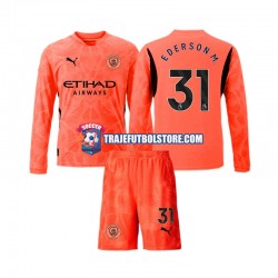 Camiseta 2ª Manchester City Ederson Moraes 31 Portero Niño 2024-2025 ML