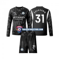 Camiseta 4ª Manchester City Ederson Moraes 31 Portero Niño 2024-2025 ML