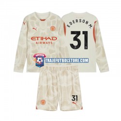 Camiseta 3ª Manchester City Ederson Moraes 31 Portero Niño 2024-2025 ML