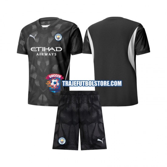 Camiseta 4ª Manchester City Portero Niño 2024-2025 Manga Corta
