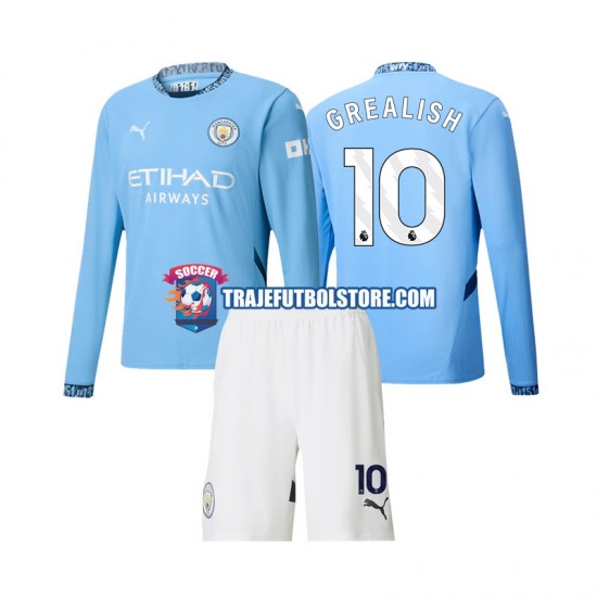 Camiseta 1ª Manchester City Jack Grealish 10 Niño 2024-2025 ML