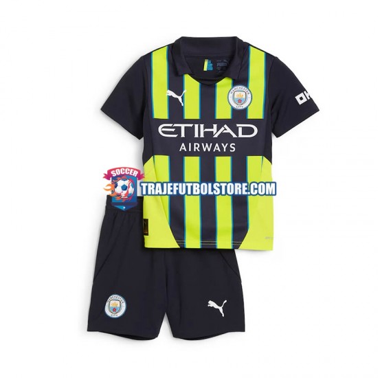 Camiseta 2ª Manchester City Niño 2024-2025 Manga Corta