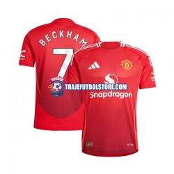 Camiseta 1ª Manchester United Beckham 7 Hombre 2024-2025 Manga Corta