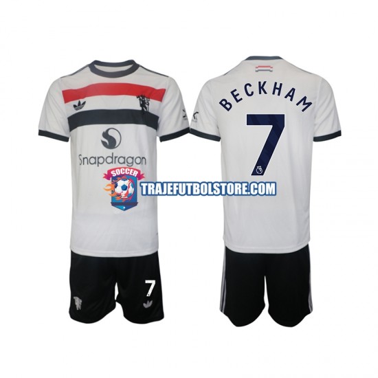Camiseta 3ª Manchester United Beckham 7 Niño 2024-2025 Manga Corta
