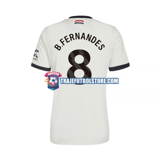 Camiseta 3ª Manchester United Bruno Fernandes 8 Hombre 2024-2025 Manga Corta