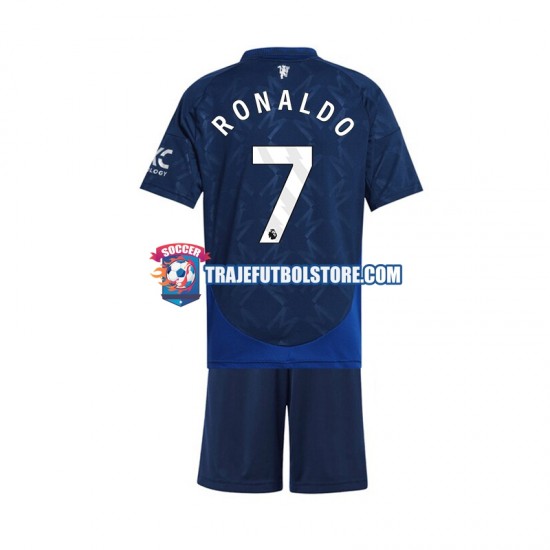Camiseta 2ª Manchester United Cristiano Ronaldo 7 Niño 2024-2025 Manga Corta