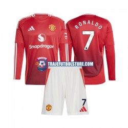 Camiseta 1ª Manchester United Cristiano Ronaldo 7 Niño 2024-2025 ML