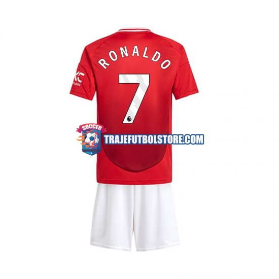Camiseta 1ª Manchester United Cristiano Ronaldo 7 Niño 2024-2025 Manga Corta