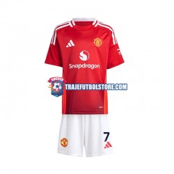 Camiseta 1ª Manchester United Cristiano Ronaldo 7 Niño 2024-2025 Manga Corta