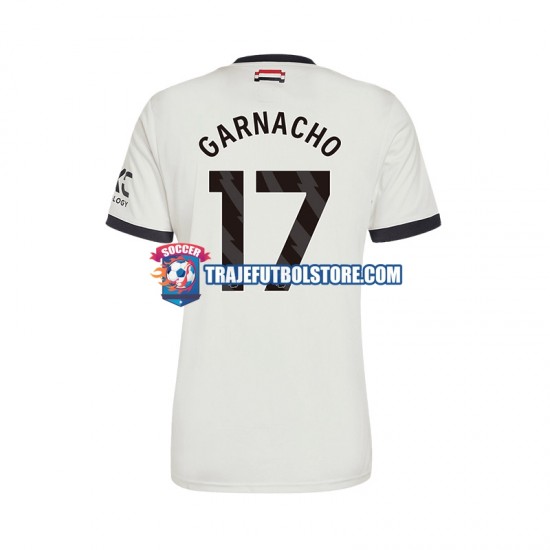 Camiseta 3ª Manchester United GARNACHO 17 Hombre 2024-2025 Manga Corta