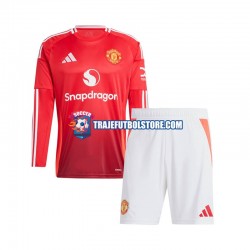 Camiseta 1ª Manchester United Niño 2024-2025 ML