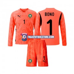 Camiseta 1ª Marruecos Yassine Bounou 1 Portero Niño 2024 ML