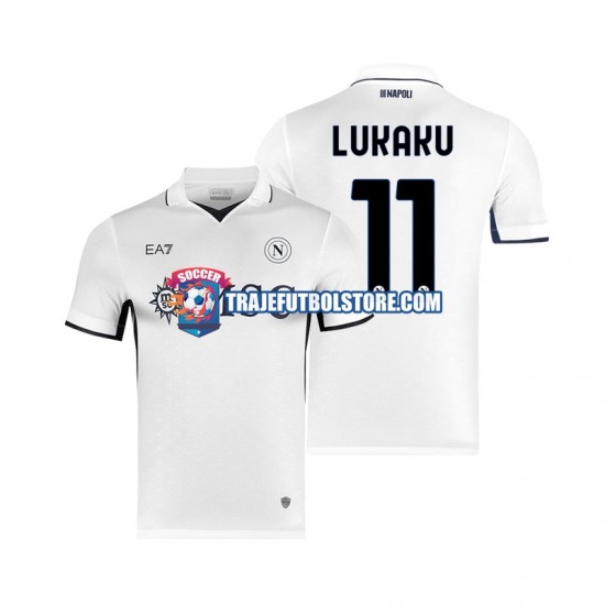 Camiseta 2ª Napoli Lukaku 11 Hombre 2024-2025 Manga Corta