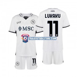 Camiseta 2ª Napoli Lukaku 11 Niño 2024-2025 Manga Corta