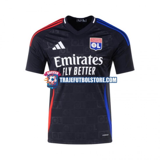 Camiseta 2ª Olympique de Lyon Hombre 2024-2025 Manga Corta