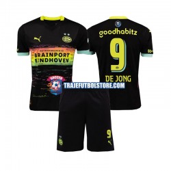 Camiseta 2ª PSV Eindhoven DE JONG 9 Niño 2024-2025 Manga Corta