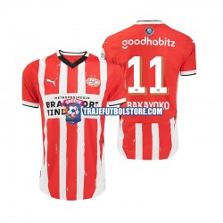 Camiseta 1ª PSV Eindhoven Johan Bakayoko 11 Hombre 2024-2025 Manga Corta