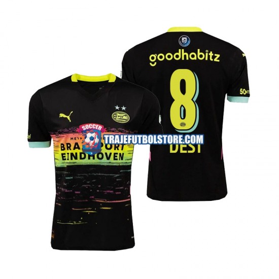 Camiseta 2ª PSV Eindhoven Sergino Dest 8 Hombre 2024-2025 Manga Corta