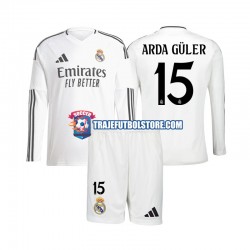 Camiseta 1ª Real Madrid Arda Guler 15 Niño 2024-2025 ML