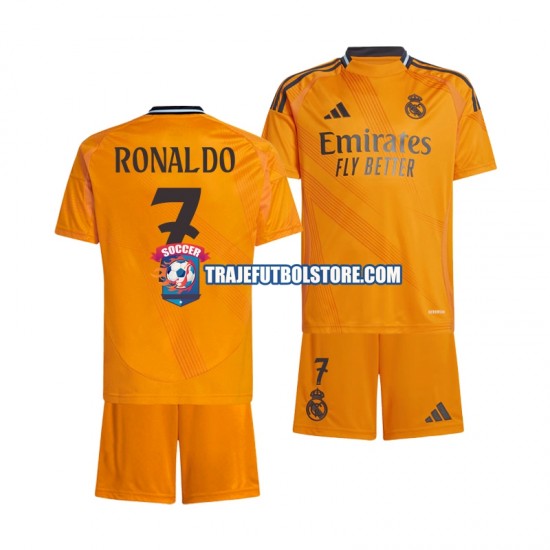Camiseta 2ª Real Madrid Cristiano Ronaldo 7 Niño 2024-2025 Manga Corta