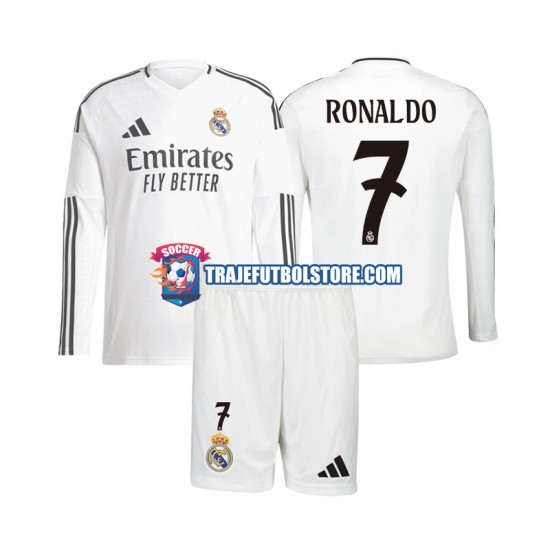 Camiseta 1ª Real Madrid Cristiano Ronaldo 7 Niño 2024-2025 ML
