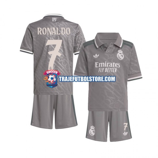 Camiseta 3ª Real Madrid Cristiano Ronaldo 7 Niño 2024-2025 Manga Corta