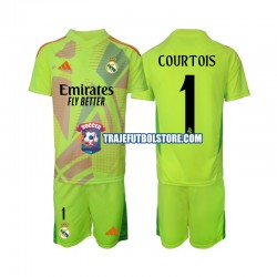 Camiseta 4ª Real Madrid COURTOIS 1 Portero Niño 2024-2025 Manga Corta