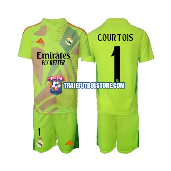Camiseta 4ª Real Madrid COURTOIS 1 Portero Niño 2024-2025 Manga Corta