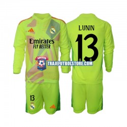 Camiseta 4ª Real Madrid Lunin 13 Portero Niño 2024-2025 ML