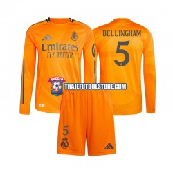 Camiseta 2ª Real Madrid Jude Bellingham 5 Niño 2024-2025 ML