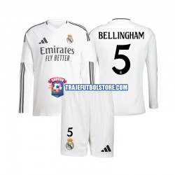 Camiseta 1ª Real Madrid Jude Bellingham 5 Niño 2024-2025 ML