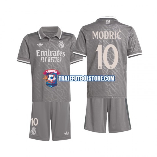 Camiseta 3ª Real Madrid Modrić 10 Niño 2024-2025 Manga Corta