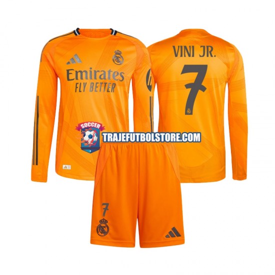 Camiseta 2ª Real Madrid Vinicius Junior 7 Niño 2024-2025 ML