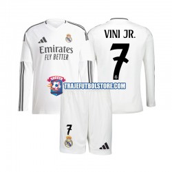 Camiseta 1ª Real Madrid Vinicius Junior 7 Niño 2024-2025 ML