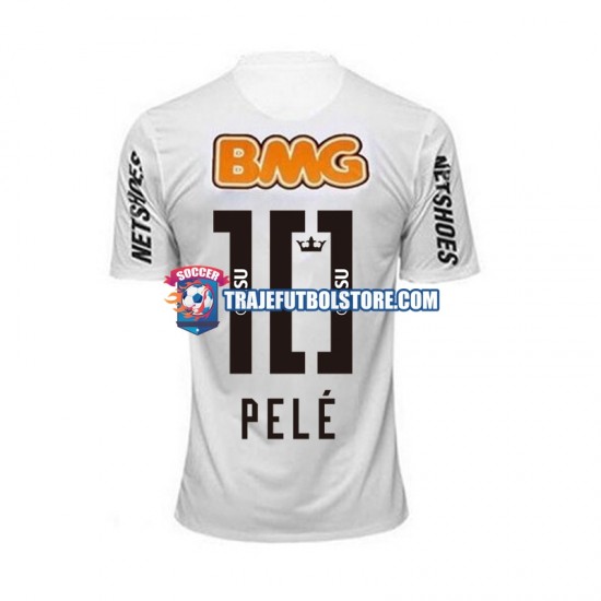 Camiseta 1ª Santos PELE 10 -2012 Retro Hombre 2011 Manga Corta