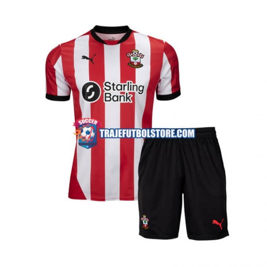 Camiseta 1ª Southampton Niño 2024-2025 Manga Corta