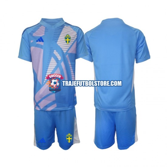 Camiseta 2ª Suecia Portero Niño 2024 Manga Corta